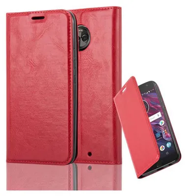 Obrázek produktu pro Cadorabo Case for Motorola MOTO X4 Protective Case in Red Pouzdro na mobilní telefon s magnetickým zavíráním