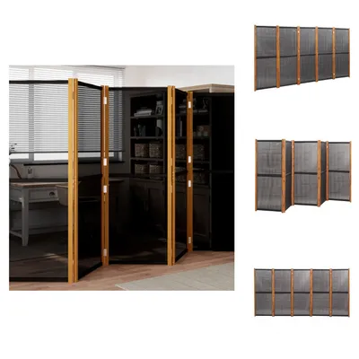 Obrázek produktu pro vidaXL 5dílný dělič místností černý 350x180 cm - Dělič místností