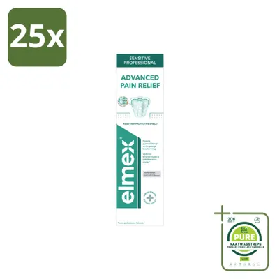 Image de 25 tubes de dentifrice Elmex Sensitive Professional, formule Pro-Argin, 75 ml, lot de 25