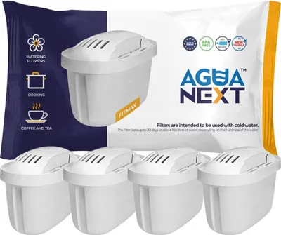 Obrázek produktu pro Agua Next vodní filtrační patrony - 4 kusy | náhradní filtrační patrony pro Dafi Unimax Aquaphor A5 Philips AWP212/10
