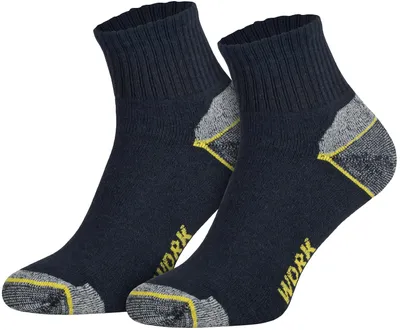 Tobeni 6 Paar Herrensocken Arbeitssocken Work Baumwollsocken –  Kurzsocken verstärkte Ferse und Spitze Marine Blau