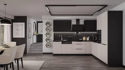 Produktbild von Winkelküche ARONA + SIENA 280x270 Küchenzeile Eckküche Küche Kaschmir + Schwarz