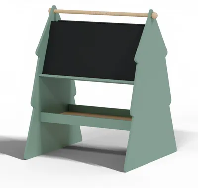 Produktbild von Kindertafel Tannenbaum Kreidetafel doppelseitig Ablagefach Standtafel Spieltafel MDF kreativ schreiben