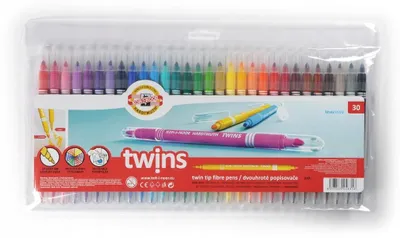 Produktbild von Koh-I-Noor Marker Set 30 Farben Doppelseitig