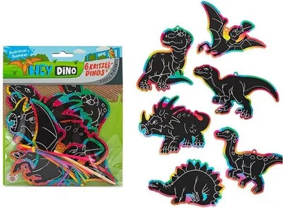 Image de TRENDHAUS Dino livre de coloriage à gratter 6 pcs. 957009