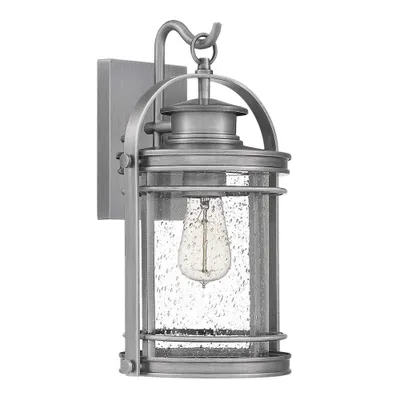 Produktbild von Elstead Booker Außen-Außenwandleuchte E27 38cm Industrielles Aluminium Klar IP44