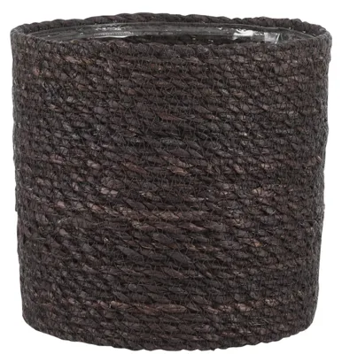 Produktbild von Mica Decorations Pflanzenkorb - grau - Rattan - 20 x 20 cm