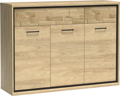 Image de MINIO Commode 135 cm avec panneau décoratif COMO 7 Natural Hikora couleur