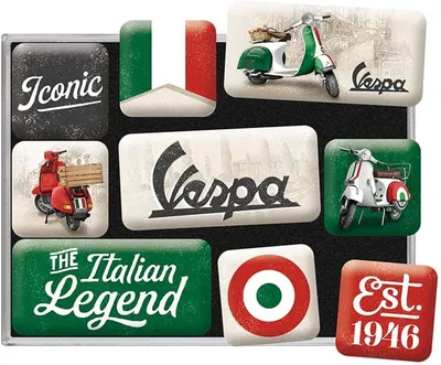 Produktbild von Nostalgic-Art - 9tlg. Magnetset - Vespa Italian Legend