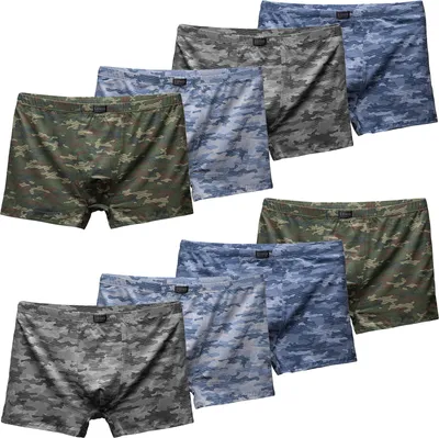 Produktbild von PESAIL Herren Boxershorts, Gr. XL, 6x Unterhosen, M bis 10XL, Baumwolle, Unterwäsche ohne kratzenden Etiketten, Retroshorts, Farbmix 5