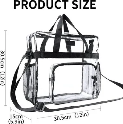 Produktbild von Famanu Tragetasche und Gym Clear Bag - Transparent, für Arbeit, Sport und Konzerte