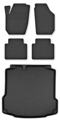 Obrázek produktu pro Vaničkové autokoberce + vana kufru pro: Skoda Rapid 2013-2019 sedan 5 ks