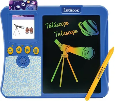 Obrázok produktu pre Lexibook dvojjazyčná interaktívna maďarsko-anglická čítanka s tabuľou na kreslenie a 200 kartičkami