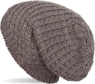 Produktbild von styleBREAKER Uni Strick Beanie Mütze grob gestrickt, Slouch Longbeanie, Grobstick Winter Strickmütze 04024158