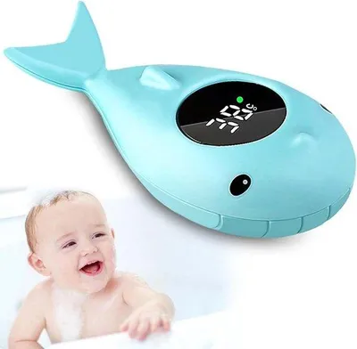 Produktbild von Elektronische Badwassertemperaturmessgerät für Babys - LED-Touchscreen - Kindersicher - für Badewannen
