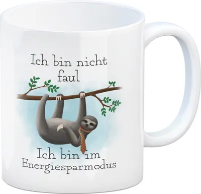 Produktbild von Ich bin nicht faul - Ich bin im Energiesparmodus Faultier Kaffeebecher