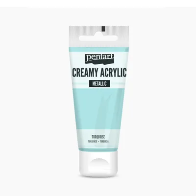 Obrázek produktu pro PENTART Krémová akrylová metalíza, 60 ml, tyrkysová