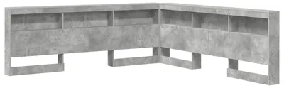 Immagine prodotto di Testiera per letto, colore grigio cemento, realizzata in materiale composito di legno