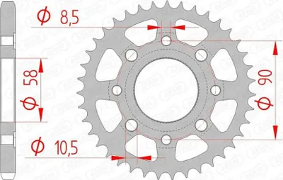 Produktbild von AFAM Kettenrad Stahl Standard - 428