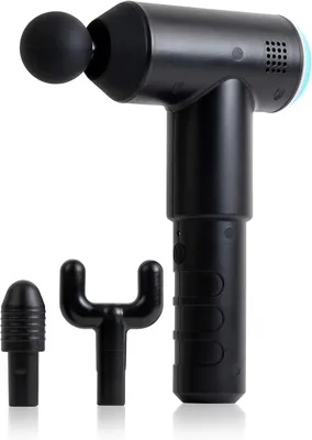 Produktbild von Muskelmassagepistole, tragbares Physiotherapie-Massagegerät, professionelle Tiefengewebe-Perkussionsmassagepistole, 3 Köpfe, wiederaufladbar