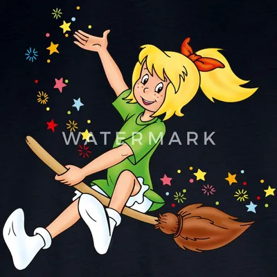 Produktbild von Spreadshirt Bibi Blocksberg Fliegt Auf Kartoffelbrei Kinder Premium Langarmshirt, 122/128 (6 Jahre), Navy