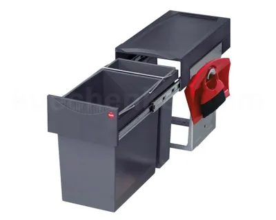Image de Hailo Collecteur de déchets 3666711 TA Swing Tandem 24 + 7 litres avec kit de balayage