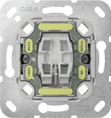 Image de Gira Bouton-poussoir de« Arrêt » 2 pôles, sans interrupteur, insert 384200