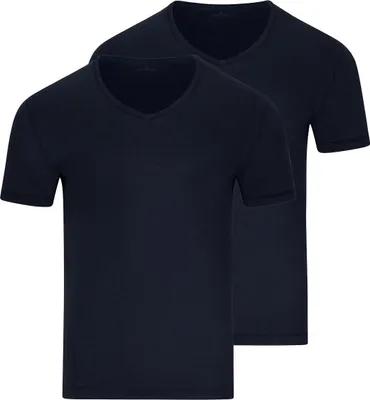 Produktbild von RAGMAN 2er Pack Basic Unterhemd / Shirt Kurzarm Bequem und atmungsaktiv, Formstabil durch verstärkte Nähte, Vielseitiges Basic