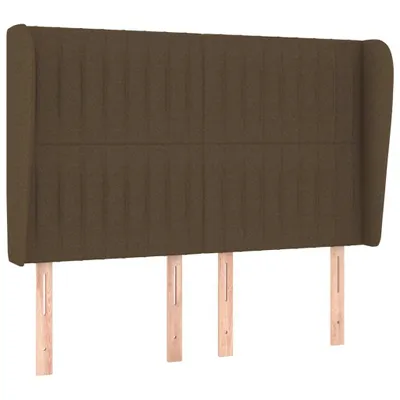 Produktbild von vidaXL Kopfteil mit Ohren Dunkelbraun 147x23x118/128 cm Stoff