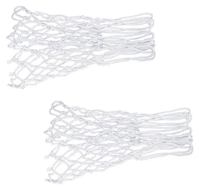 Productafbeelding van Mini-basketbalnet van nylon, 25 cm, 2 stuks, wit