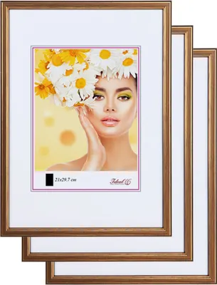 Produktbild von 3er 5er Set Holz Bilderrahmen Foto Rahmen Holzrahmen Wanddeko Collage Poster S236 - Farbe: 3er Pack Weiß | Format: 40x40