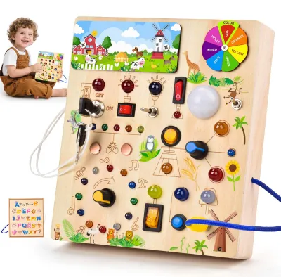 Immagine prodotto di Fwiull: Giocattoli Montessori per bambini a partire da 1 anno. Tabellone sensoriale Montessori per neonati
