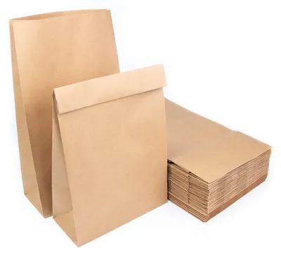 Image de Sacs en papier kraft sans poignées, lot de 50, recyclables