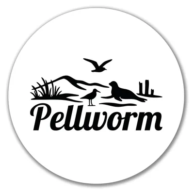 Produktbild von Huuraa Aufkleber Pellworm Strandmotiv 10cm rund Sticker Geschenkidee