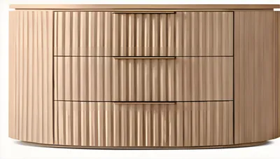 Obrázek produktu pro Oválná komoda - elegantní design, úložný prostor a stylový obývací pokoj