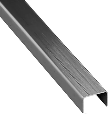 Produktbild von U Profil Edelstahlschiene Bordüre Fliesenschiene Edelstahl V2A L250cm 15mm schwarz gebürstet