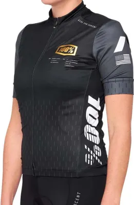 Productafbeelding van 100percent Exceeda, korte mouwen, fietsshirt, zwart, dames, maat S, zwart