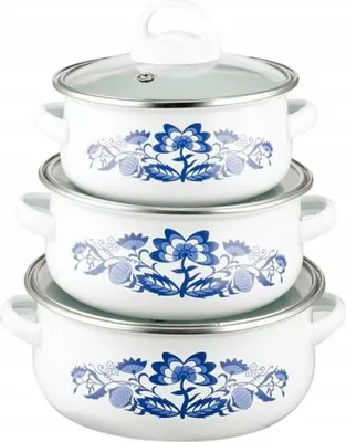 Produktbild von 6-teiliges Emaille-Kochgeschirr-Set ONION
