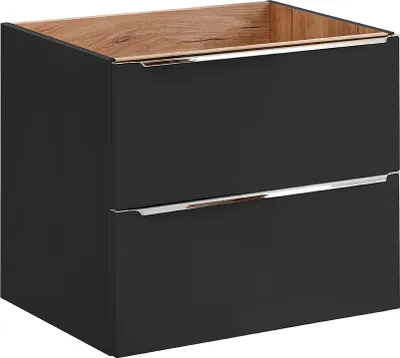 Produktbild von Waschtischunterschrank 60cm TOSKANA-BLACK-56 in seidenmatt anthrazit B/H/T ca. 60/57/46cm