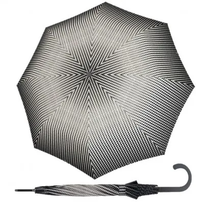 Obrázek produktu pro Doppler Fiber Flex AC Black&White Traced - dámský holový vystřelovací deštník