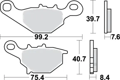 Image de Plaquettes de frein avant pour Suzuki RM 85 L, année de fabrication 2003-2004, plaquettes de frein TRW - Neuf