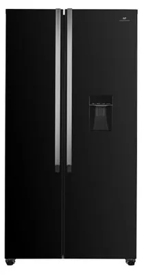 Image de Continental Edison CERA532NBD, réfrigérateur-congélateur américain, portes côte à côte, 532 litres, système No Frost, compresseur Inverter, 39 dB, couleur noire