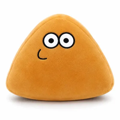 Obrázek produktu pro Wiztex Plyšová hračka – Trojúhelníková plyšová postavička "Pou Alien". Vyrobeno v Německu. Béžová plyšová hračka, ideální jako dárek