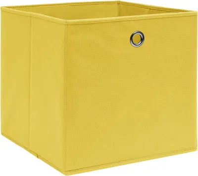 Obrázek produktu pro vidaXL Úložné boxy 4 ks. Žluté 32x32x32 cm Látkové