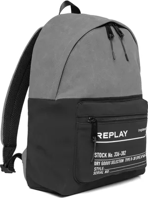 Immagine prodotto di REPLAY zaino della scuola zaino Backpack Black - Mouse Grey nero grigio