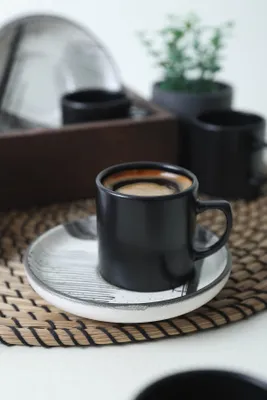 Produktbild von Hermia Concept, x 00017457, Kaffeetassen-Set (12-teilig), 100 % KERAMIK-STEINZEUG, Mehrfarbig, 6 x 30 x 6 cm