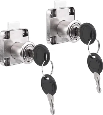 Produktbild von 2er Pack Schubladenschloss Schrankschloss Kleiderschrank Schreibtisch Möbel Tür Schubladenschlösser (Silber, 138-22)