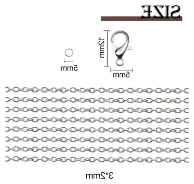 Produktbild von TOAOB 10M Ketten Selber Machen Set 3mm x 2mm Gliederkette für DIY Schmuckherstellung