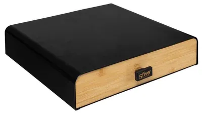 Productafbeelding van Capsulehouder capsule lade Nespresso - Bamboe - Zwart - 33 x 31 x 7,5 cm