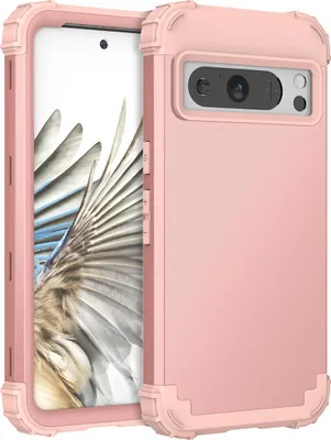 Produktbild von Handyhülle für Google Pixel 8 Pro Hybrid 3 in 1 PC TPU Stossfest Robust Hülle Roségold